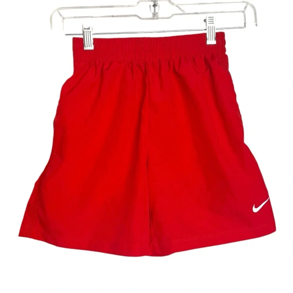 4/$25 Nike Multi Dri-FIT Training Athletic Shorts Unisex Kids Small Red Sports